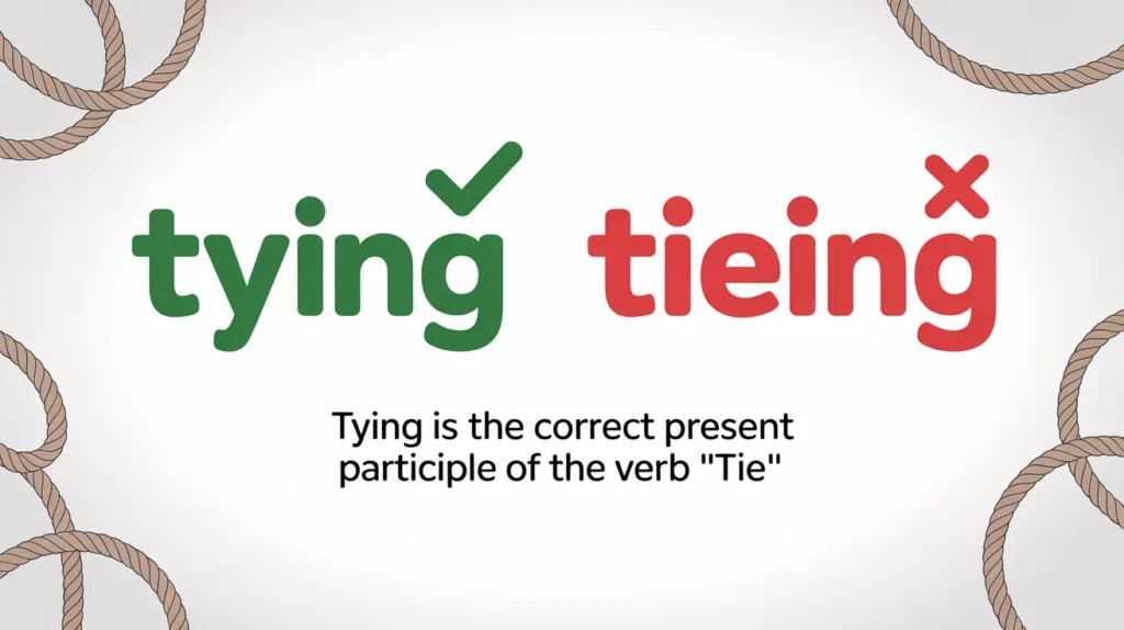 Tying or Tieing? The Right Way to Spell It