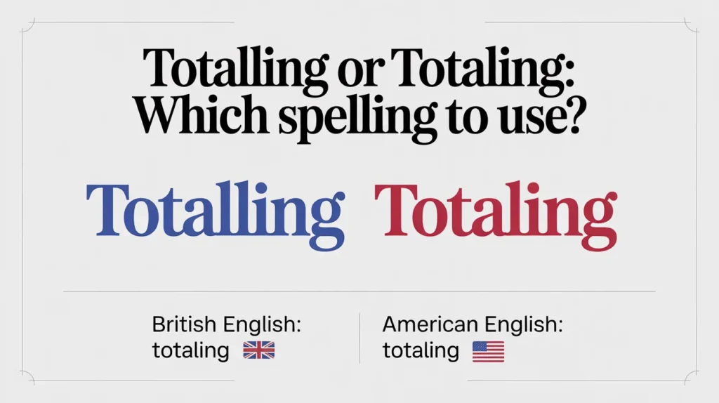 Totalling or Totaling: Which Spelling to Use?