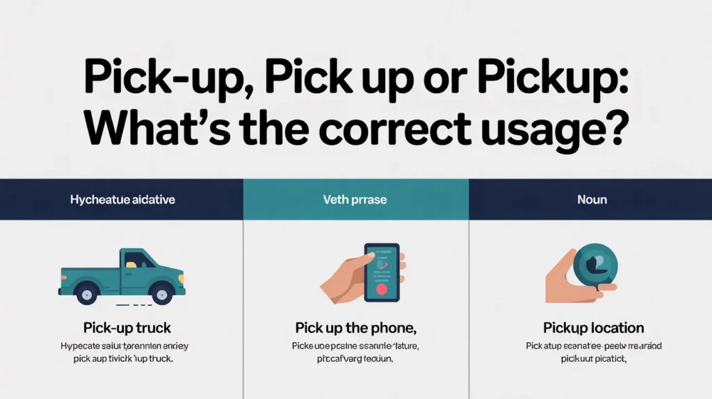 Pick-Up, Pick Up or Pickup: What's the Correct Usage?
