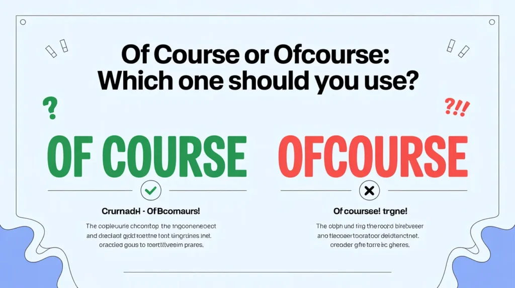 Of Course or Ofcourse: Which One Should You Use?