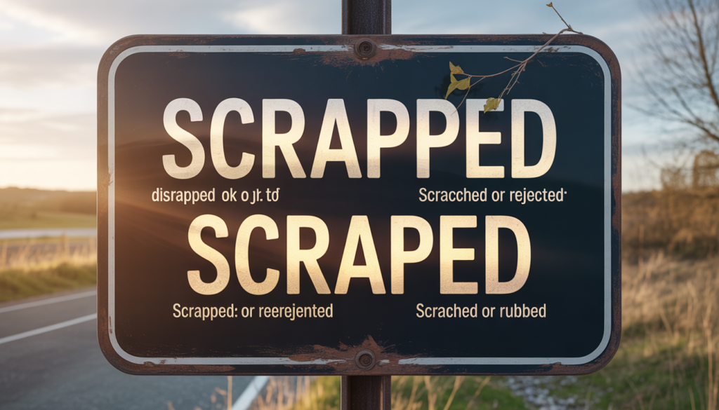 Is it Scrapped or Scraped? Let’s Clarify the Confusion