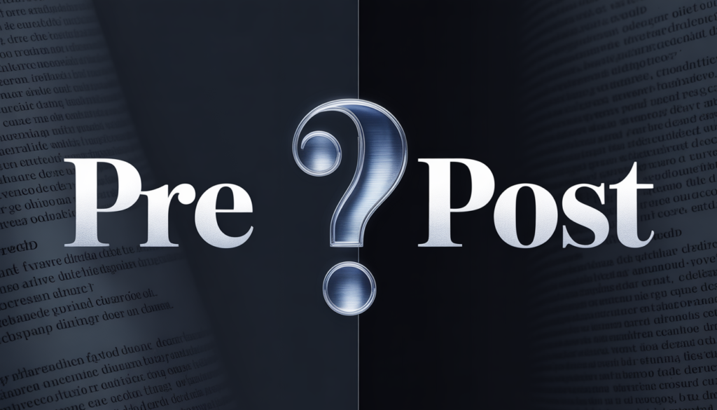 Pre vs Post: Which Prefix to Use?