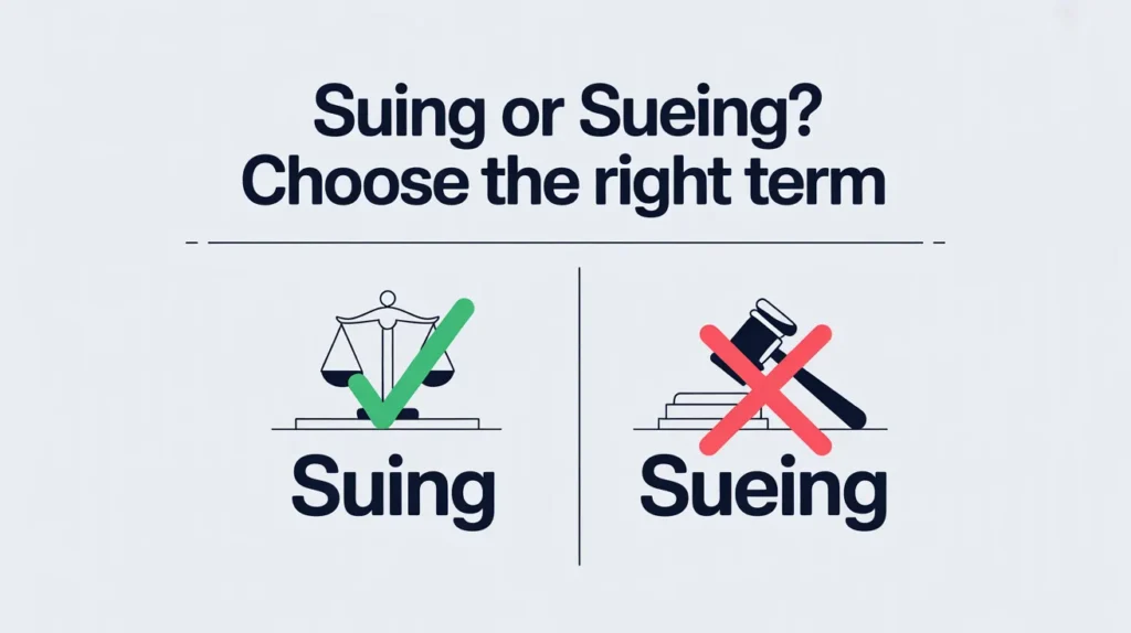 Sueing or Suing? Choose the Right Term